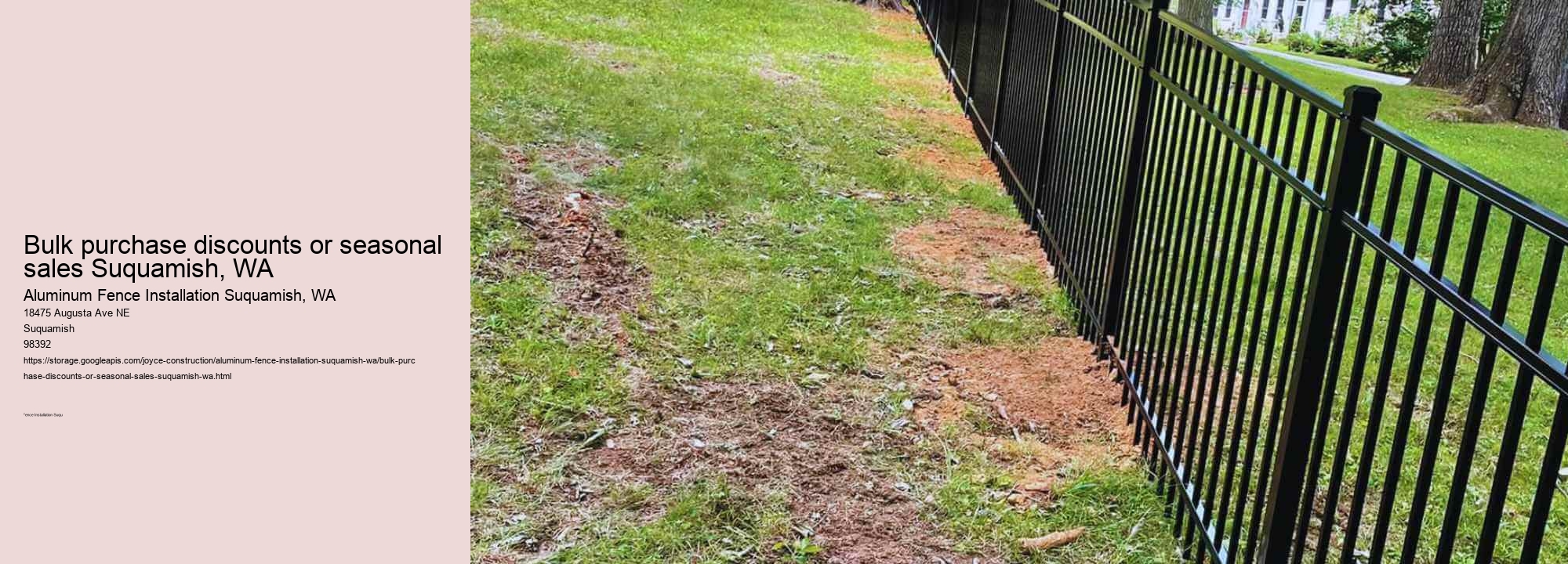 Bulk purchase discounts or seasonal sales Suquamish, WA