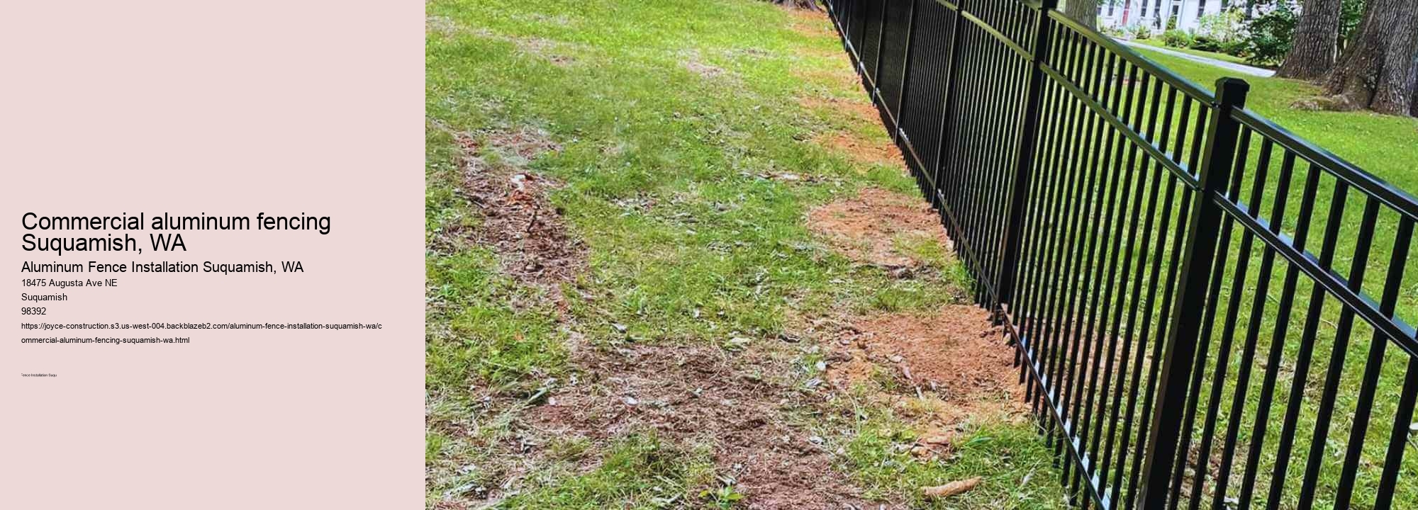 Commercial aluminum fencing Suquamish, WA